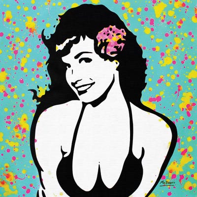Bettie Page 24"x36" Giclee Photo  on Canvas